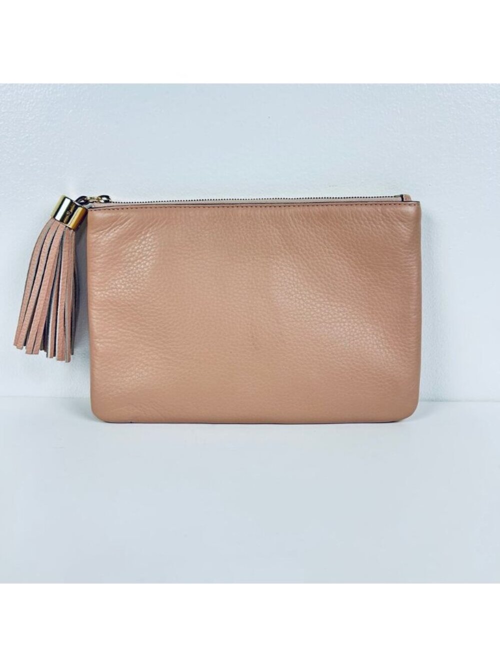 G.I.L.I Halo Blush Pink Genuine Leather Purse Clutch Wristlet Wallet